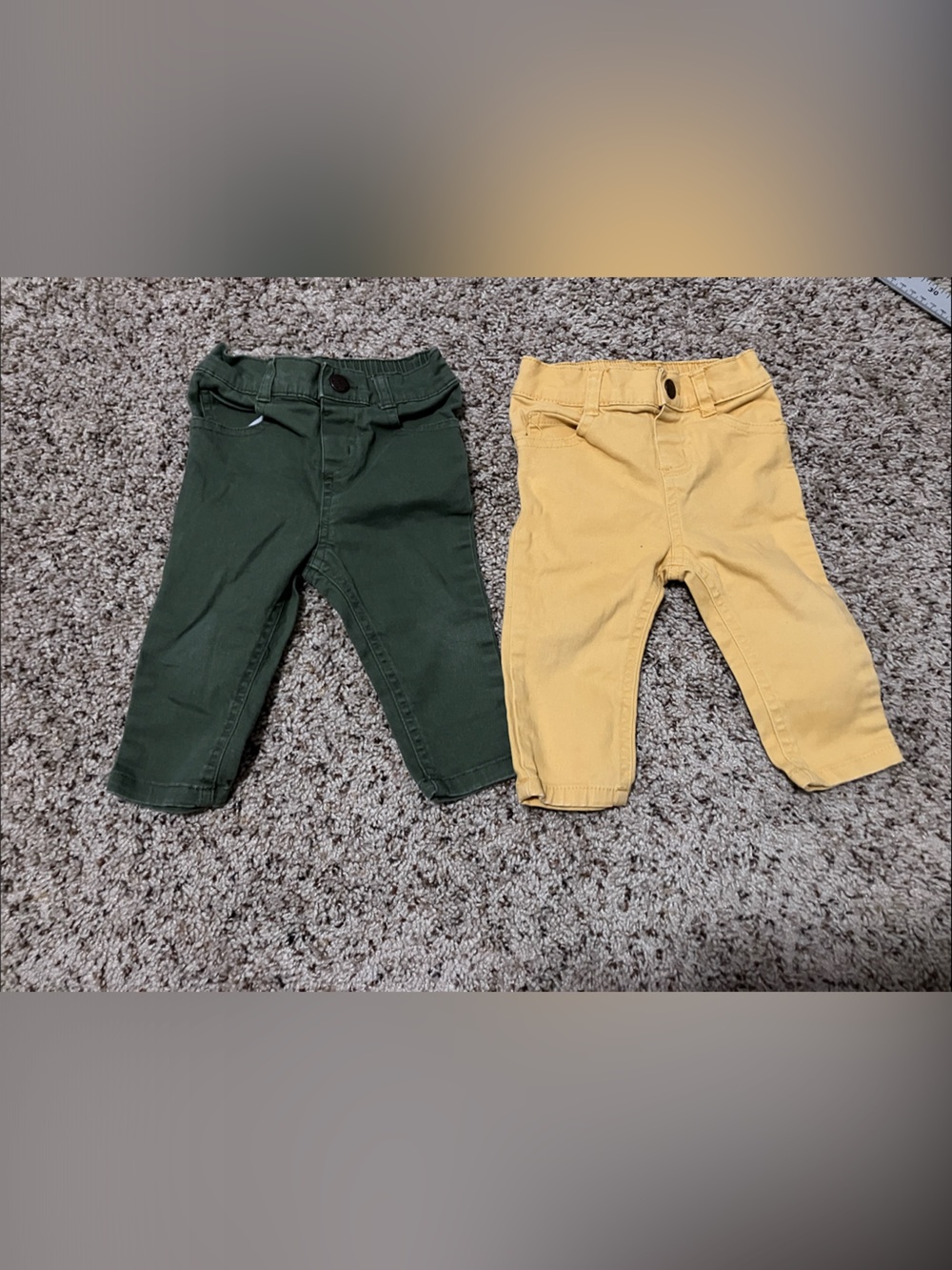Garanimals Olive Green and Mustard Yellow Pull-On Kids Pants